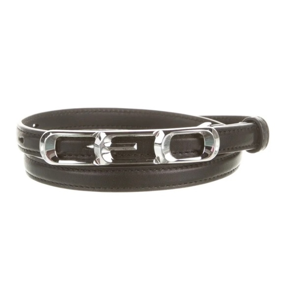 Alexander Wang Black Leather Skinny Belt - Picture 7 of 7